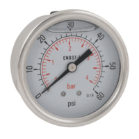 GLY MANO 63MM 0-40BAR 1/4 BSP ACHTER