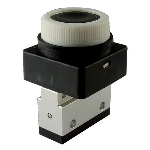 1/4" 3/2 HANDB VENT DRUKKNOP GROEN