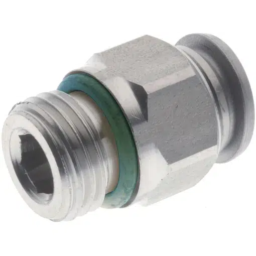 RECHTE KOPPELING RVS PUSH-IN/BSP 6-M5