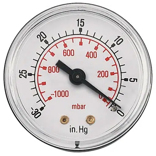 VAC MANO 100MM -1BAR 3/8 BSPT ACHTER