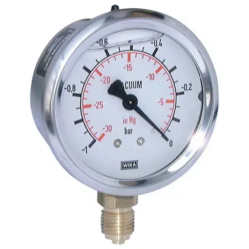 1/4 BSP MANO 63MM -30HG -1BAR ONDER