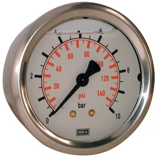 1/4 BSP MANO 63MM 1 BAR ACHTER