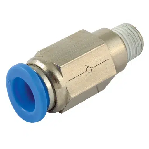 TERUGSLAGKLEP 1/8" BSPT MALE/4MM PUSH-IN